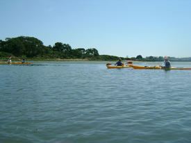 balades nautiques kayak La Mouette Sinagote école de voile sur le Golfe du Morbihan près de Vannes