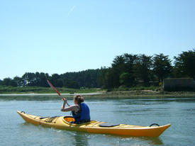 balades nautiques kayak La Mouette Sinagote école de voile sur le Golfe du Morbihan près de Vannes