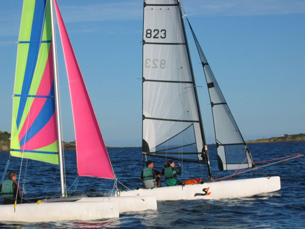 Ecole de voile balade kayak sur l'Aven Cardinal Sud