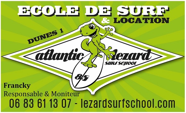 Atlantic Lezard école de surf et de bodyboard en Vendée Brétignolles sur Mer