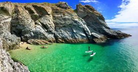Balade en paddle à Belle-Ile en Mer ou initiation paddle yoga