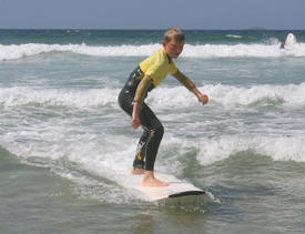 Semaine  surf sur le plage de la Baie des Trépassés face à l'Ile de Sein